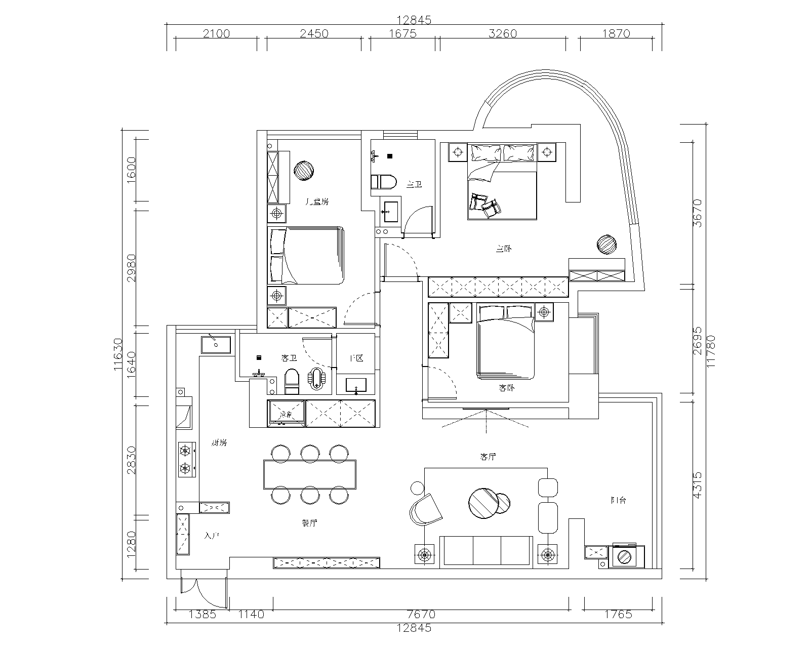 三葉石新作 | 華泰壹品125㎡，簡(jiǎn)約純粹的美